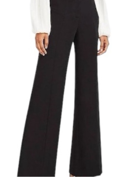 Express Pants - Express Black Mid Rise Side Zip Wide Leg Editor Dress Pants Size 4